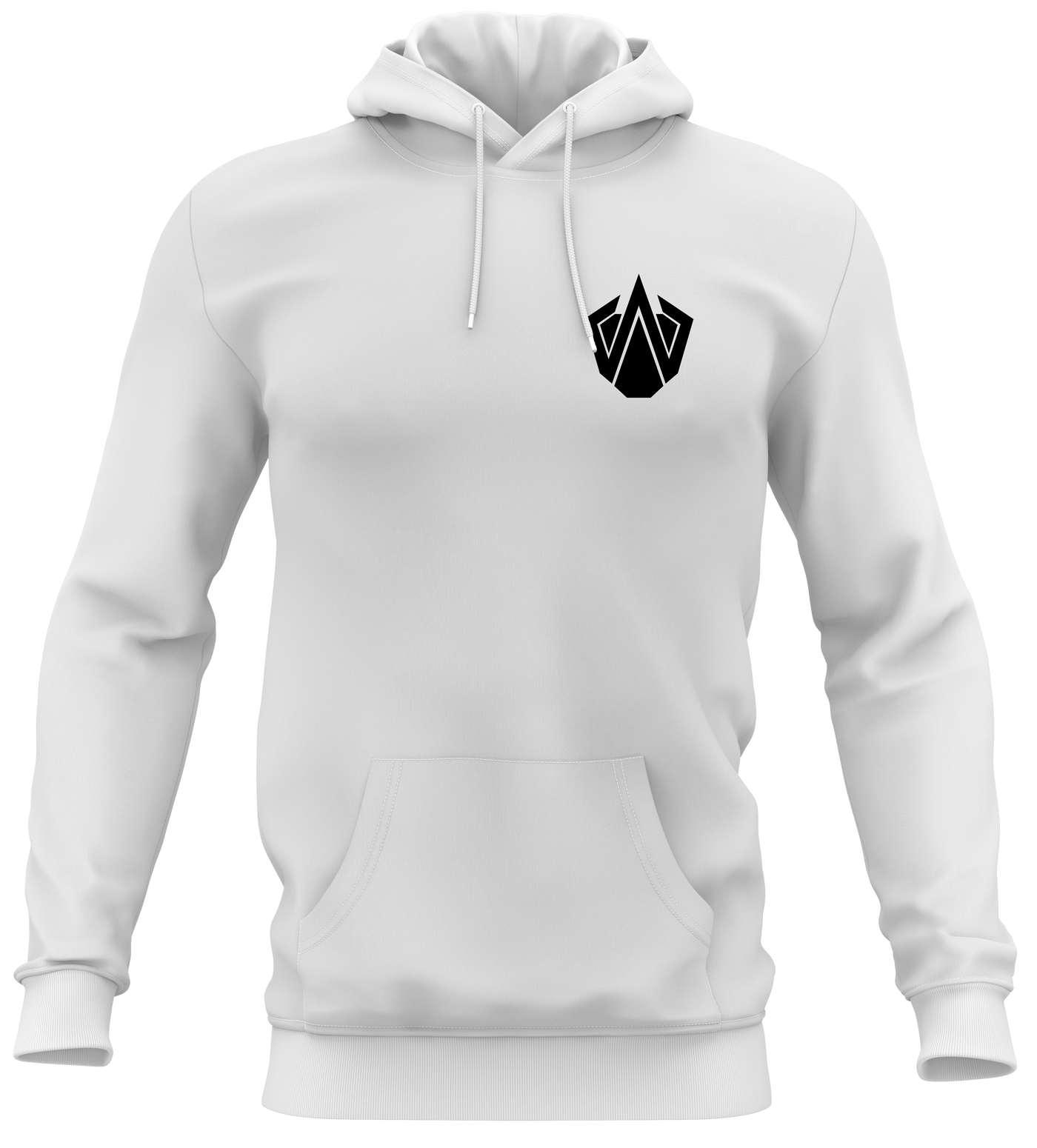 Aura White/Blk Heart Logo Hoodie