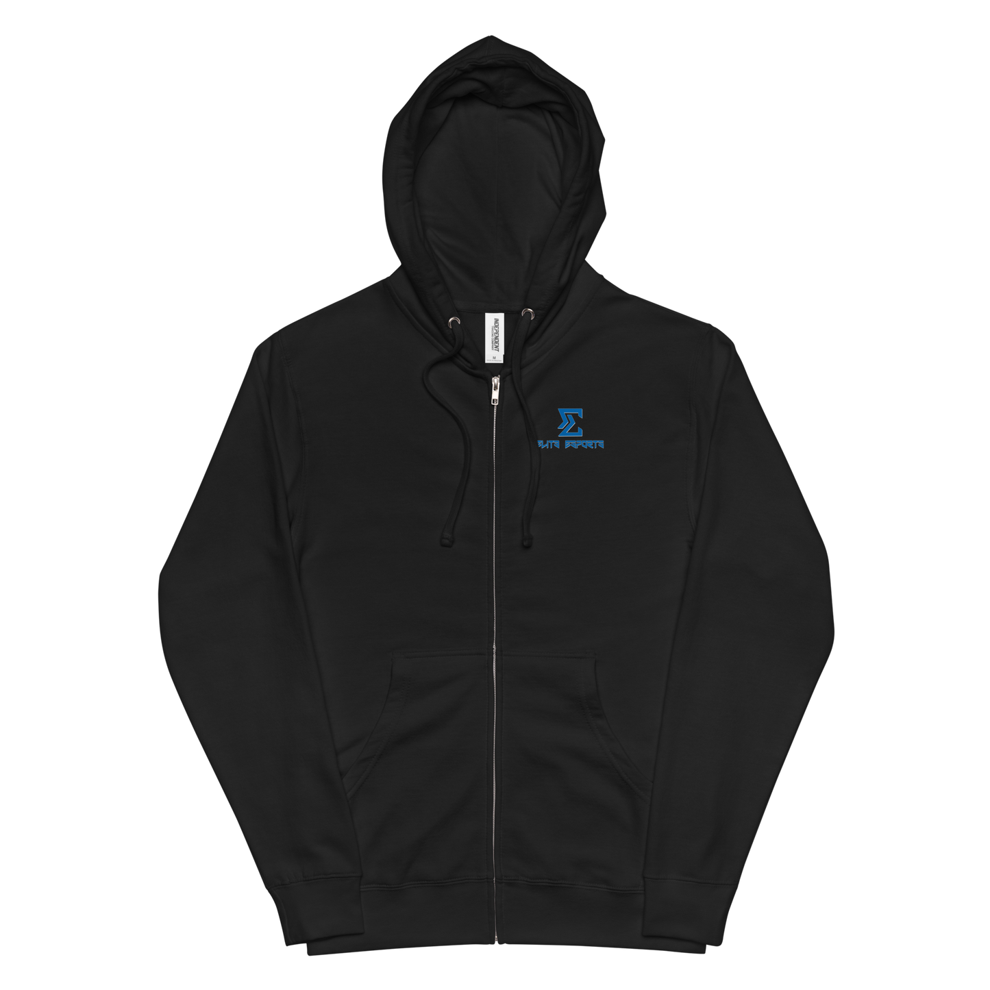 Unisex fleece zip up hoodie