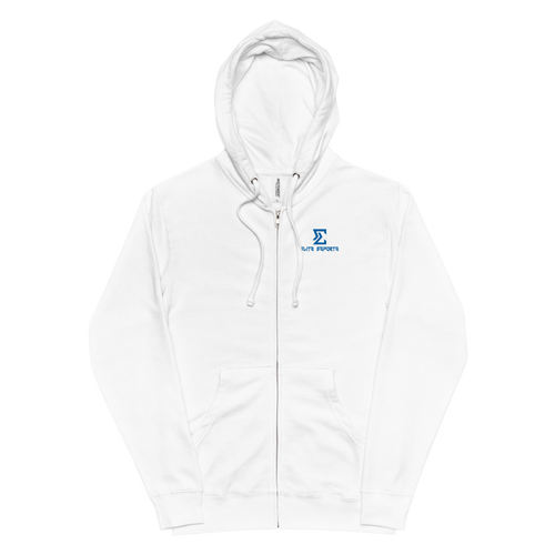 Unisex fleece zip up hoodie
